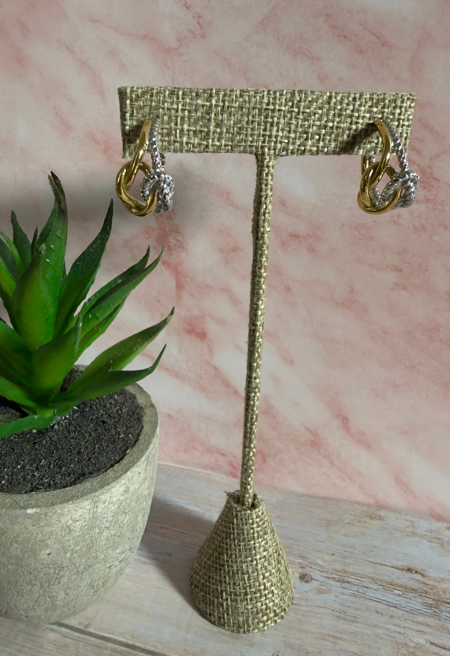 Romantic Two-Tone Earrings