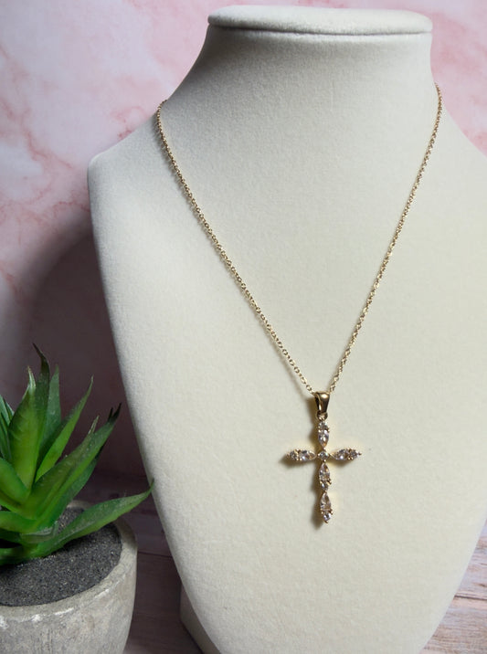 Heavenly Pavé Cross Necklace
