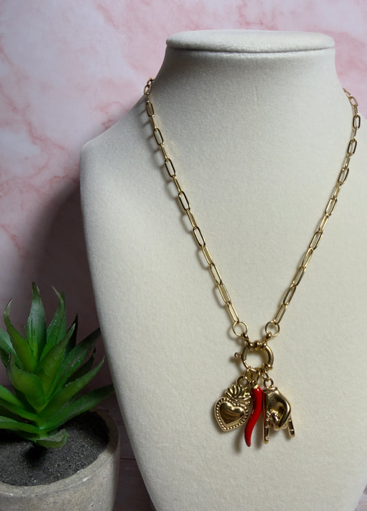 Spicy Peace & LuV Necklace